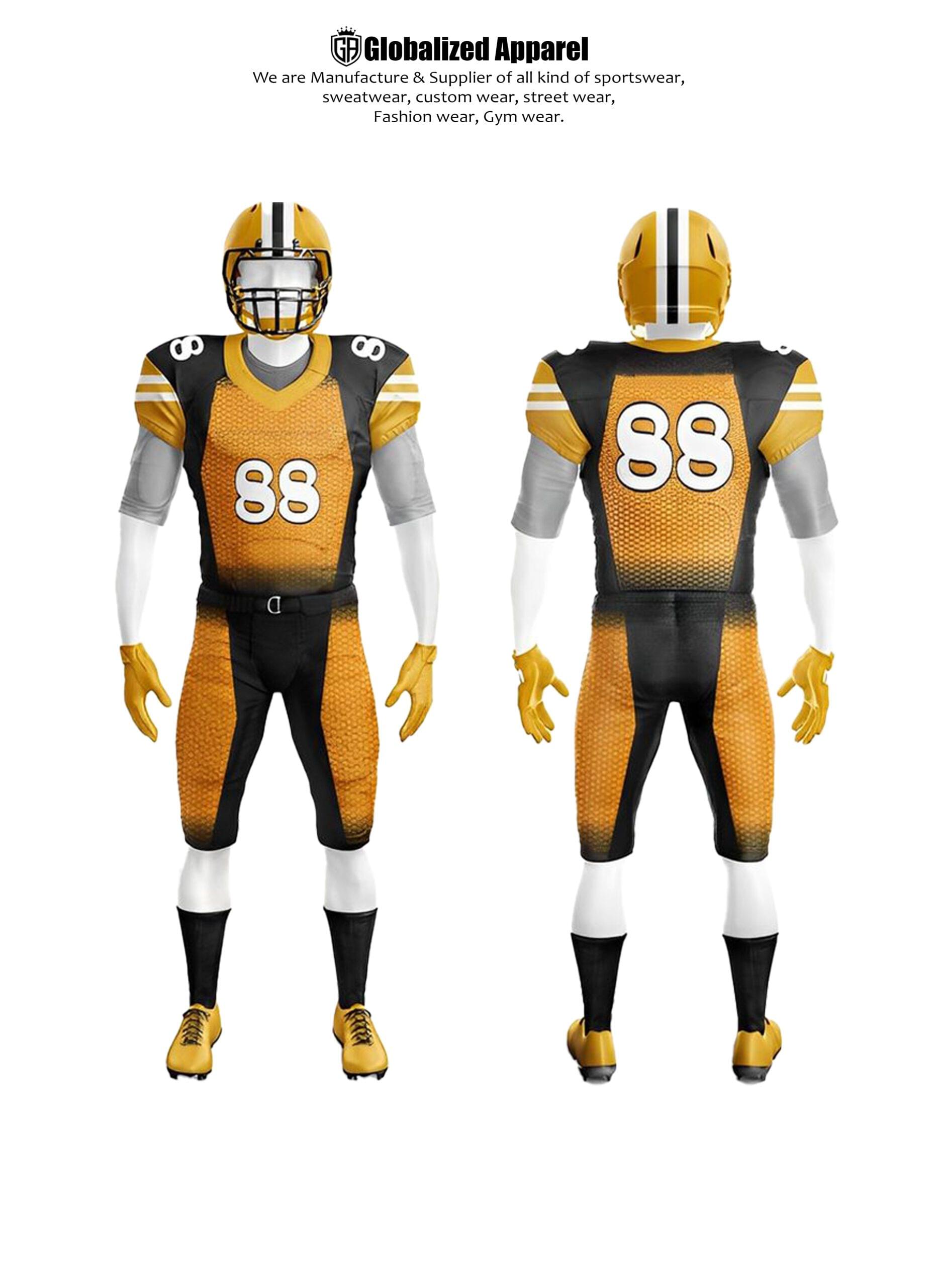 yellow Customized American Football Uniform - Image 1